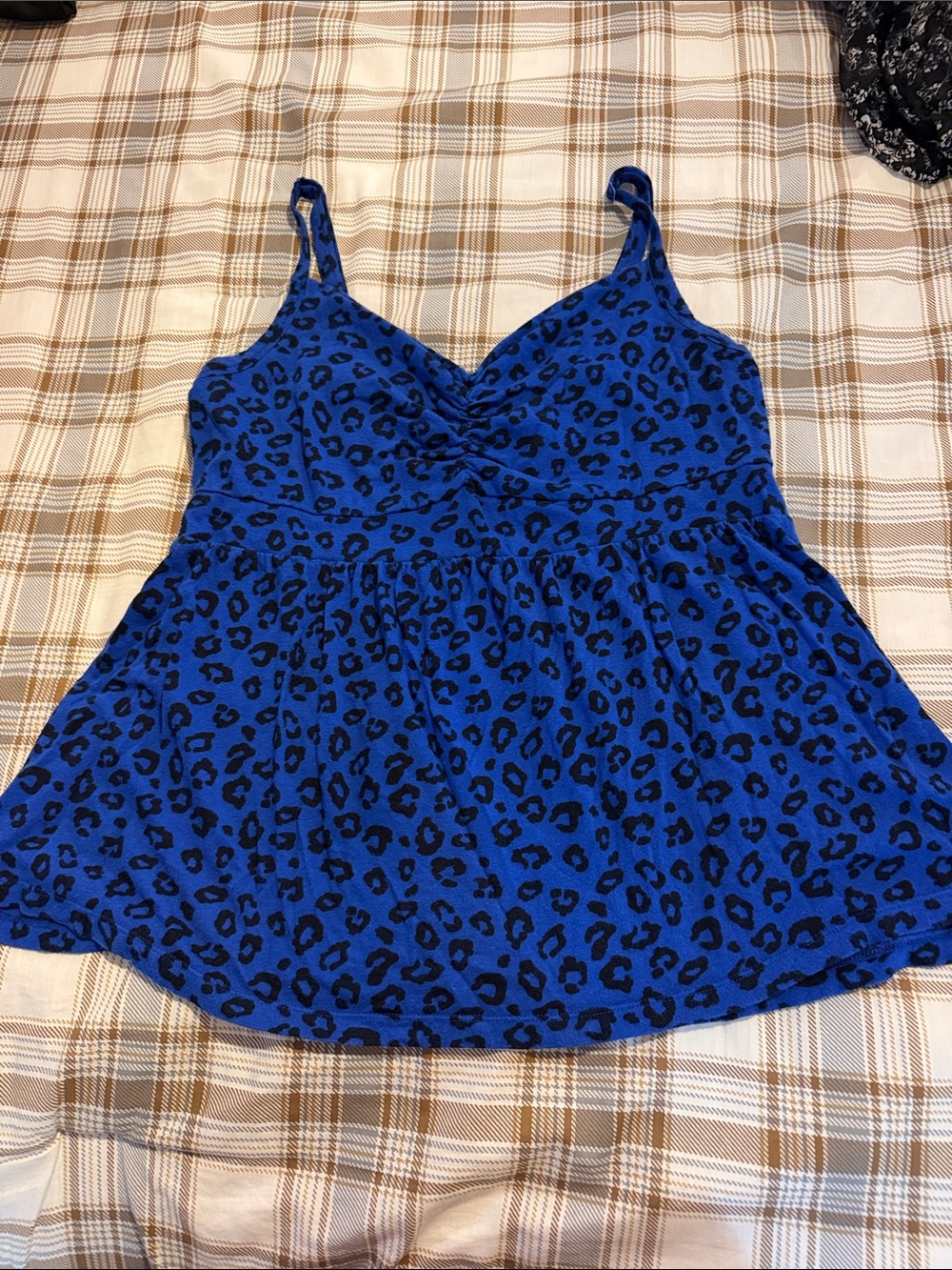 Torrid Blue Leopard Print Spaghetti Strap Women’s Top